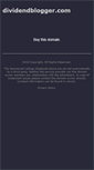 Mobile Screenshot of dividendblogger.com